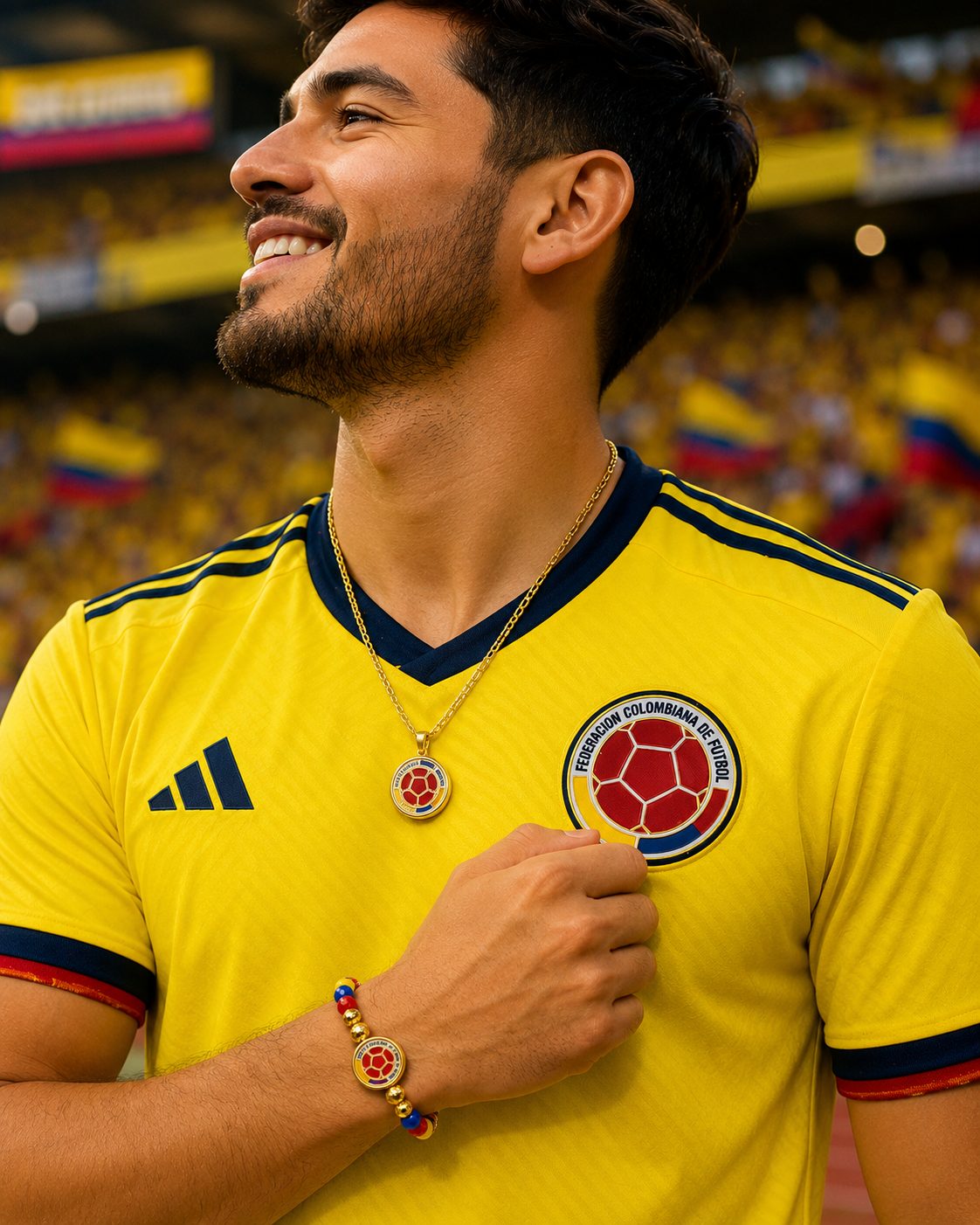 ⚽ KIT OFICIAL “GLORIA TRICOLOR” PULSERA + COLLAR CON DIJE Edición Limitada